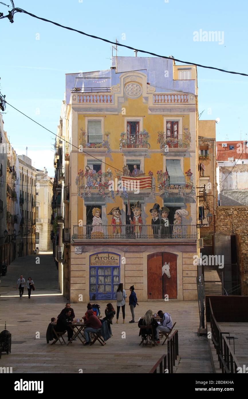 Maison peinte (avec photos) en Espagne Banque D'Images