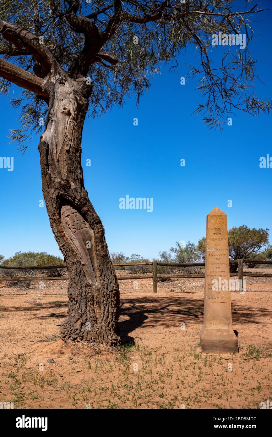 James Poole grave site, Milparinka, Nouvelle-Galles du Sud, Australie Banque D'Images