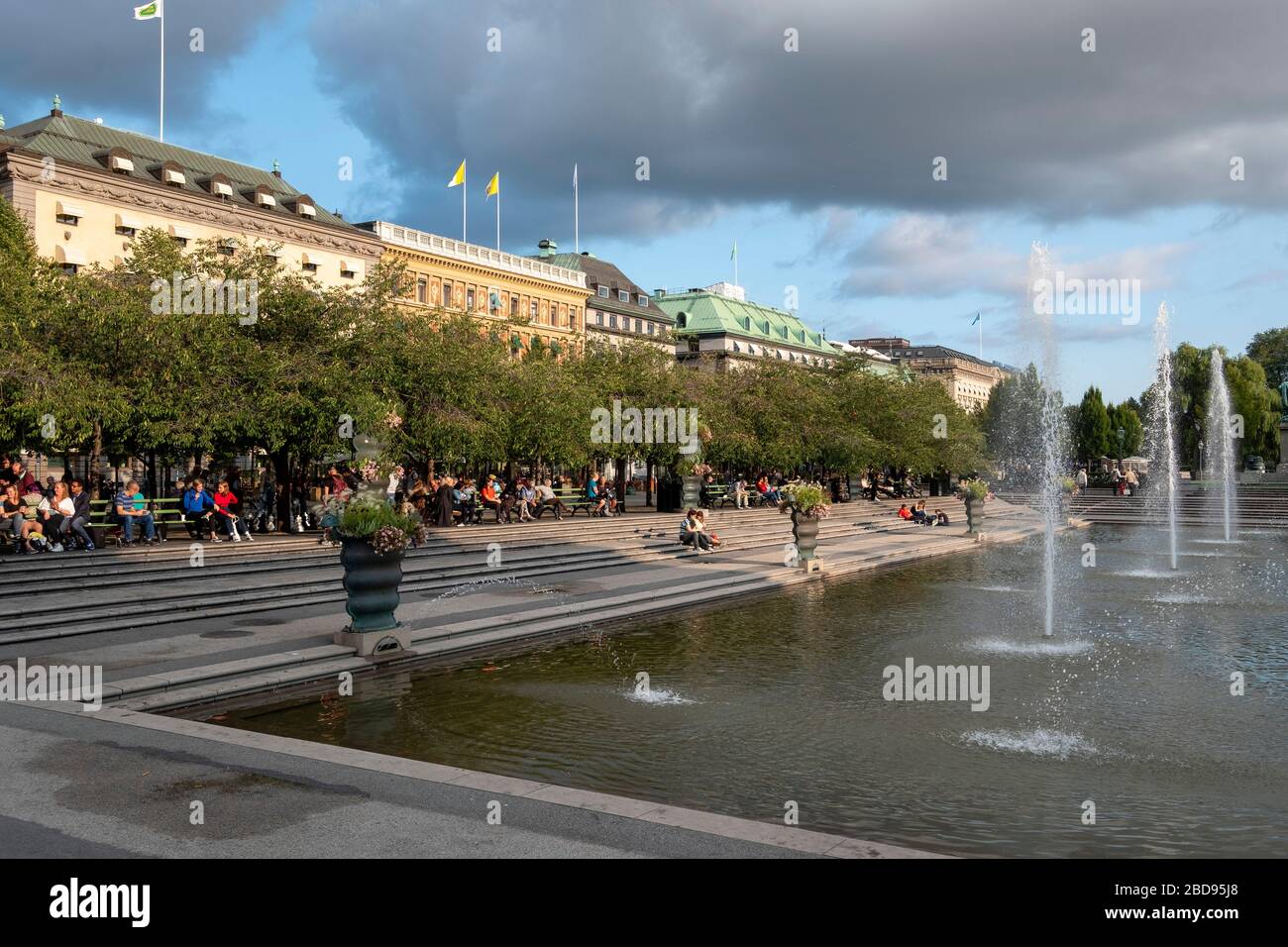 La place du jardin du roi, alias Kungsträdgården à Stockholm, Suède, Europe Banque D'Images