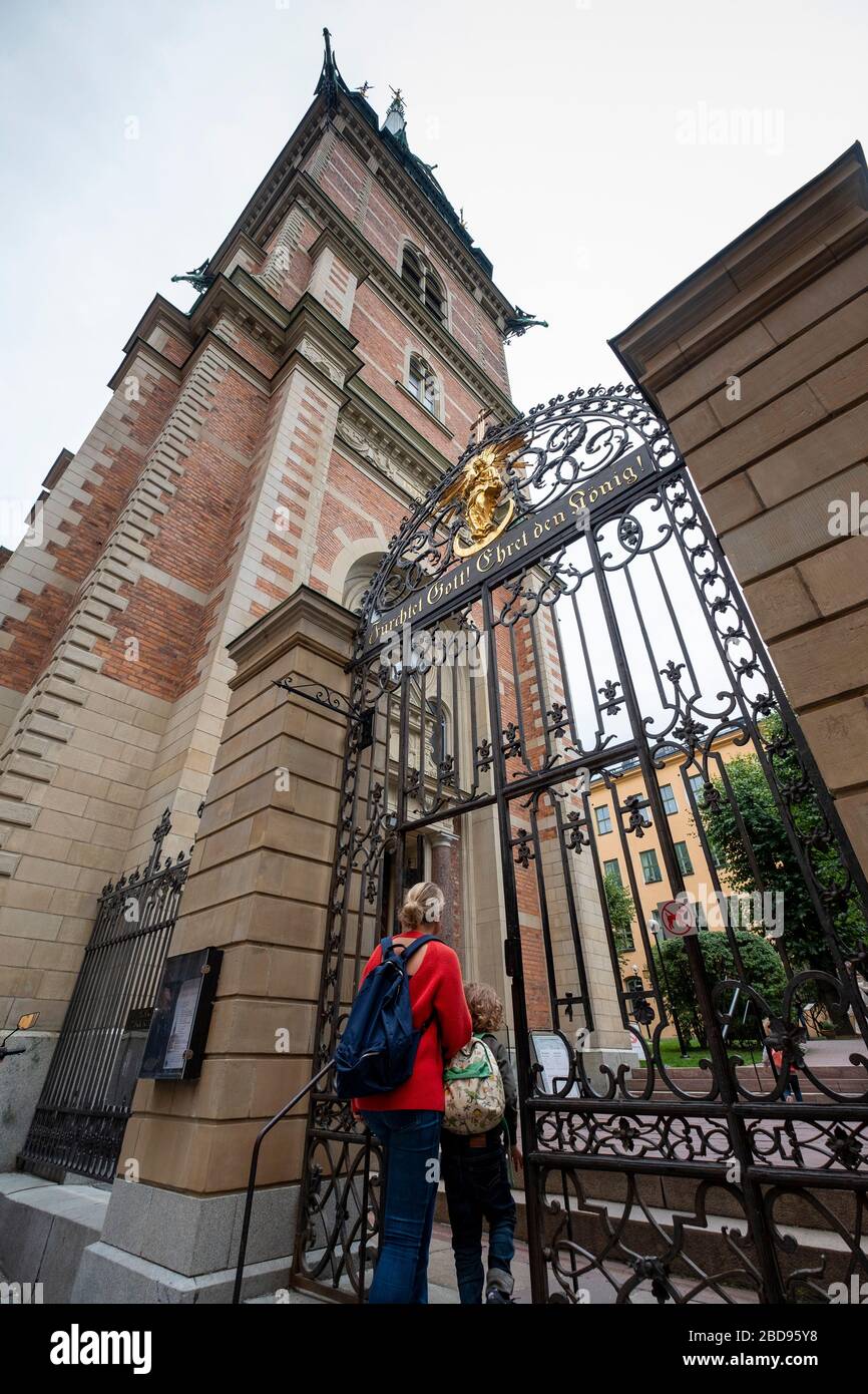 L'église allemande de Stockholm, Suède, Europe Banque D'Images