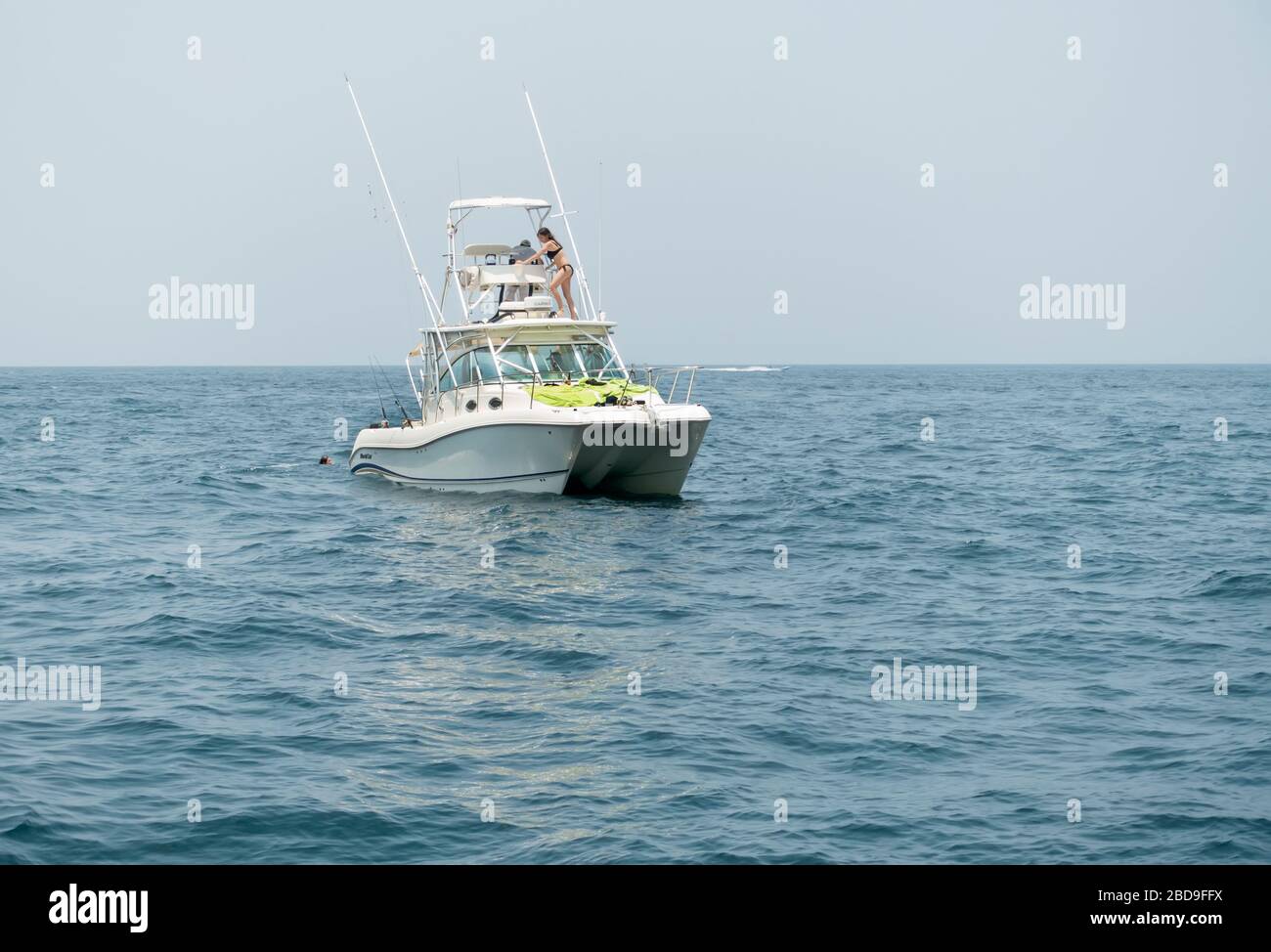 Bateau de pêche privé, Puerto Vallarta, Mexique Banque D'Images