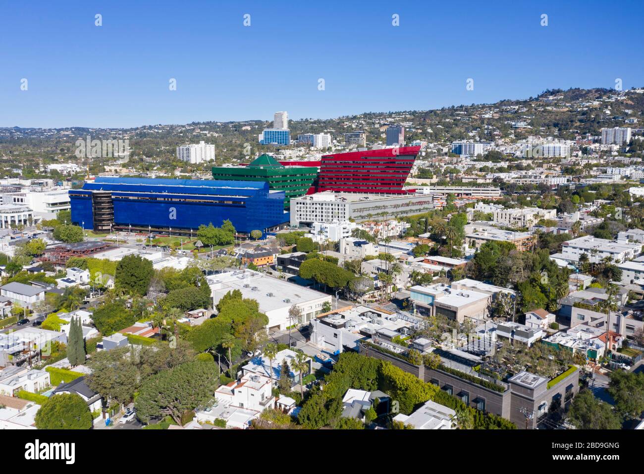 Vue aérienne au-dessus de West Hollywood California Banque D'Images