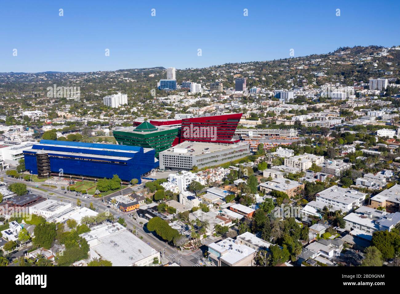 Vue aérienne au-dessus de West Hollywood California Banque D'Images
