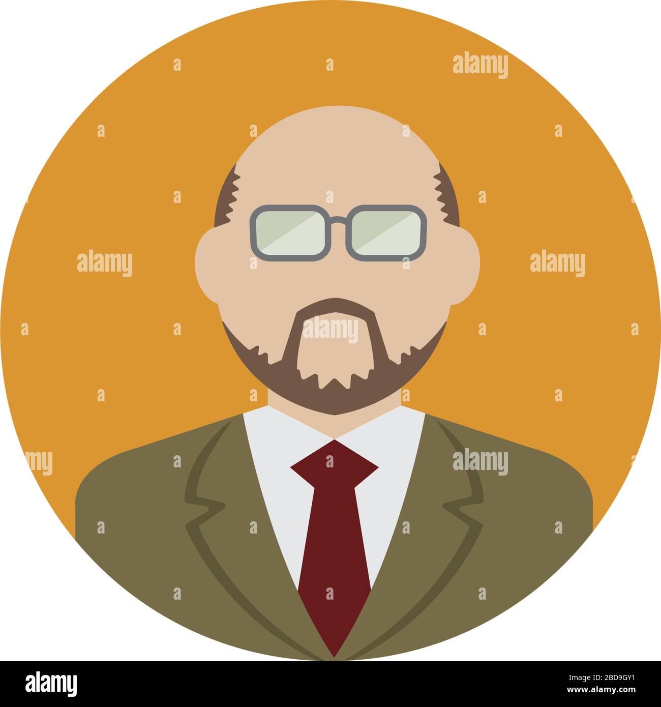 illustration de l'avatar business man Illustration de Vecteur