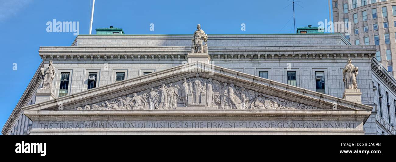 Bâtiment de la Cour suprême du comté de New York Banque D'Images