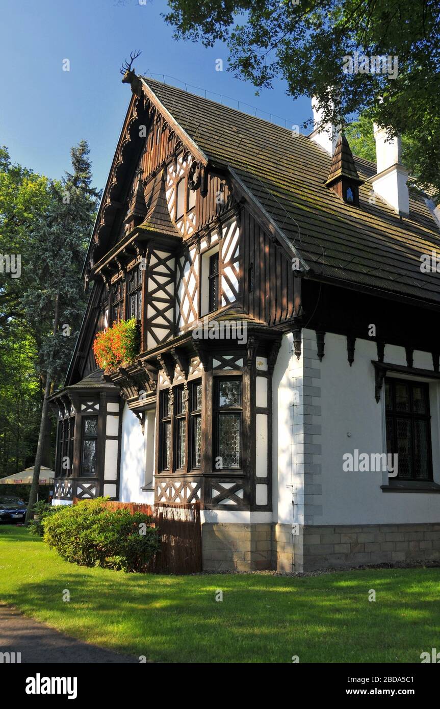 Le Promnice Hunting Lodge. Promnice, Voivodeship silésien, Pologne Banque D'Images