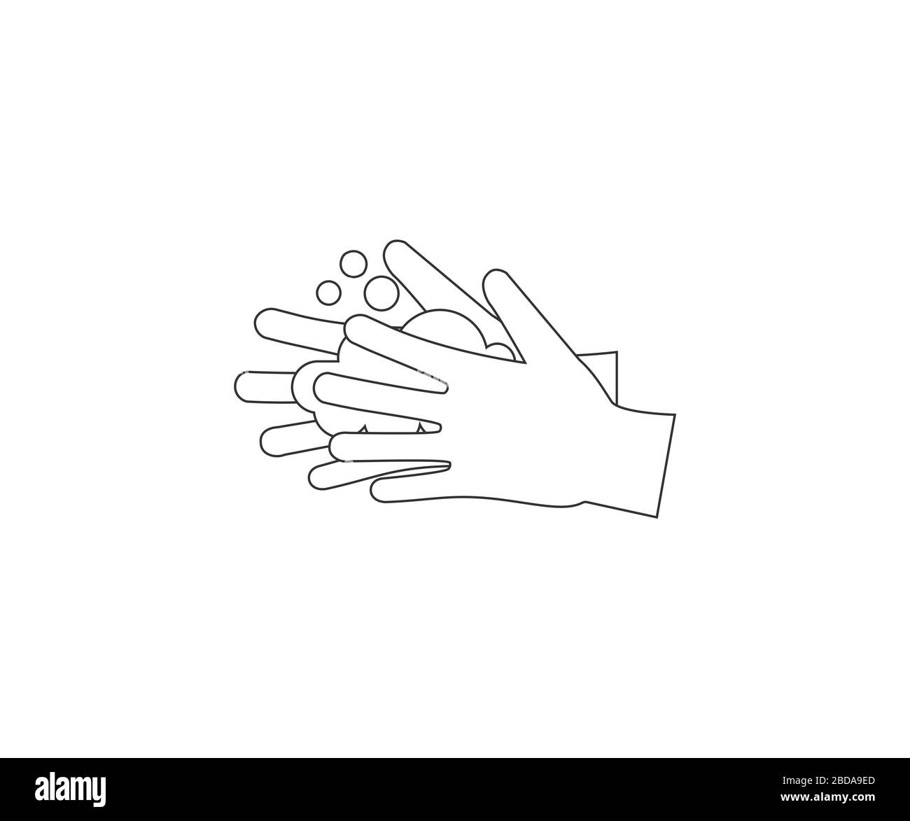 Icône lavage des mains. Illustration vectorielle, conception plate. Illustration de Vecteur