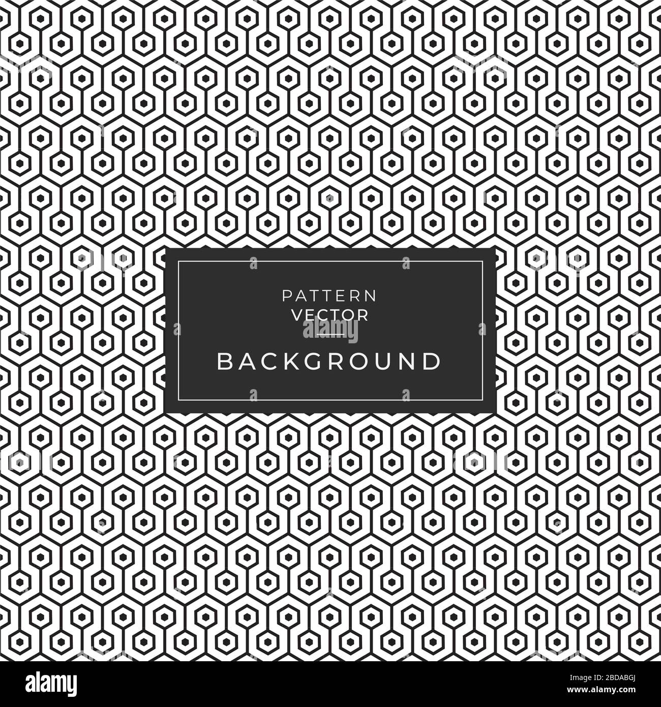Texture de grille de motif géométrique vectoriel avec lignes et points. Arrière-plan hexagonal sans couture Banque D'Images