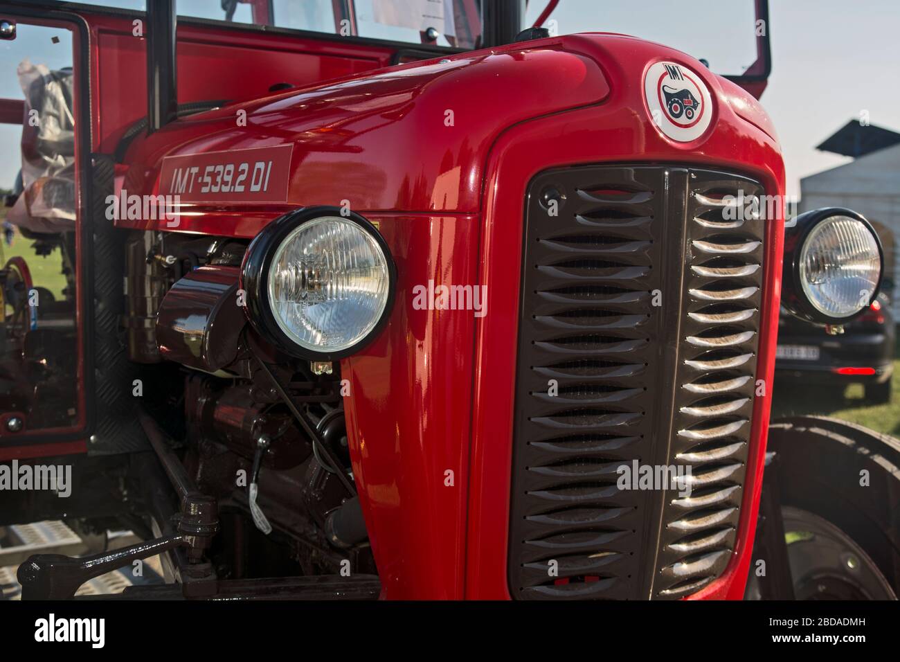 Jasia Tomic, Serbie, 29 septembre 2019. Présentation de nouveaux tracteurs IMT de Jarkovac au salon agricole local. Banque D'Images