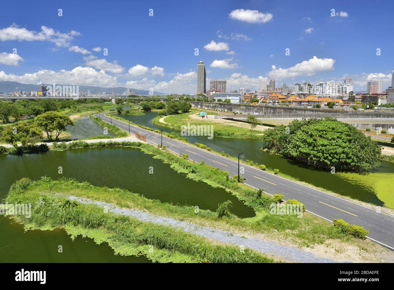 Xinhai a construit les zones humides de Taiwan Banque D'Images