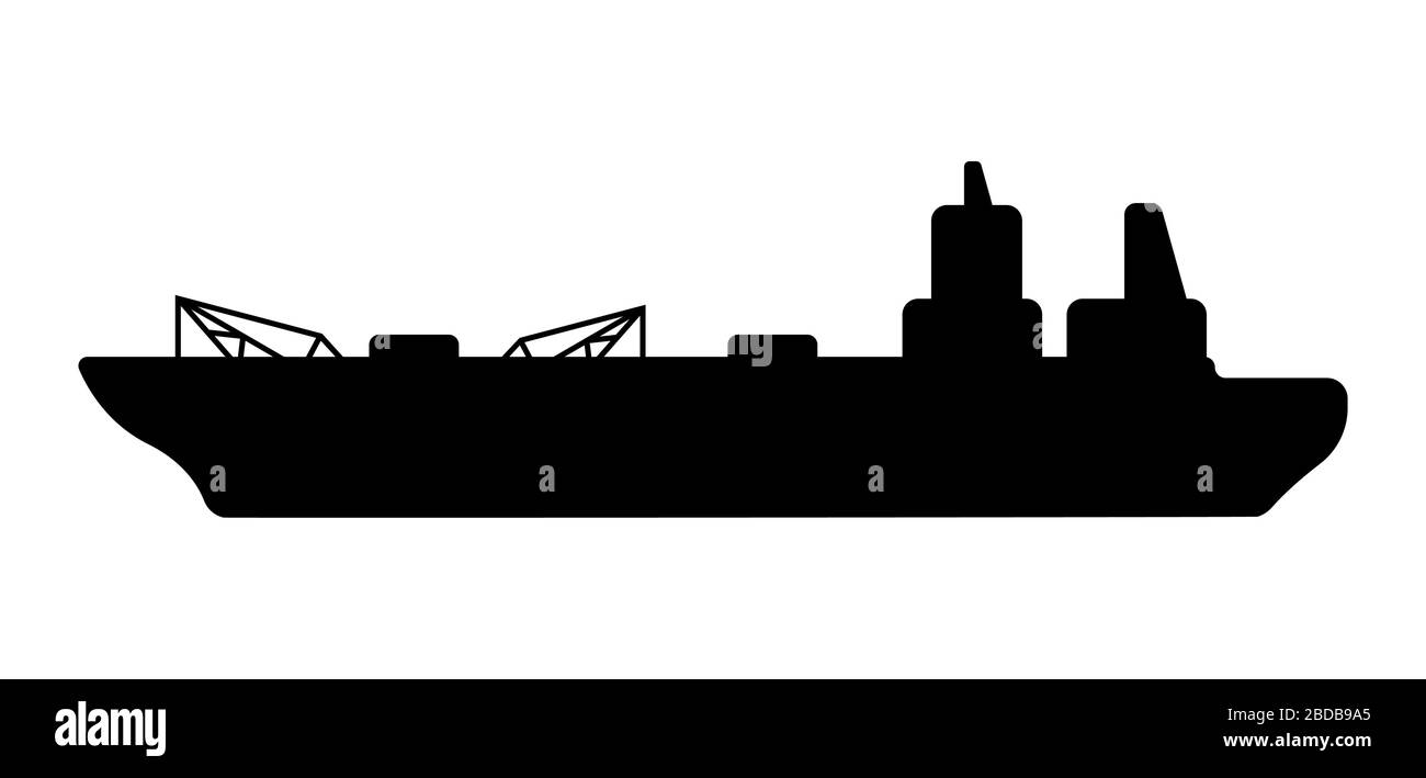Illustration du pétrolier maritime. Illustration de Vecteur