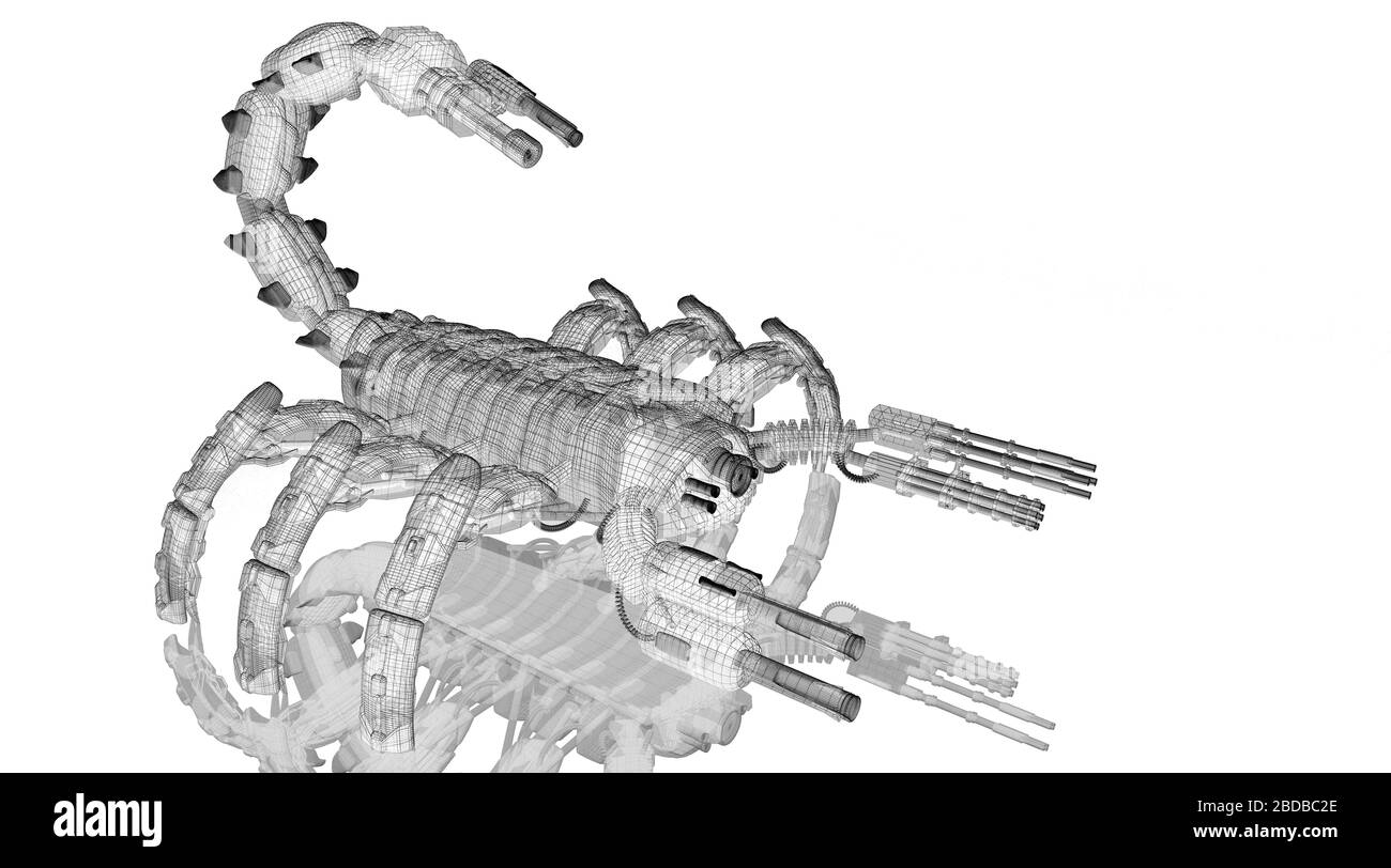 scorpion, concept du modèle de robot Scorpion Banque D'Images