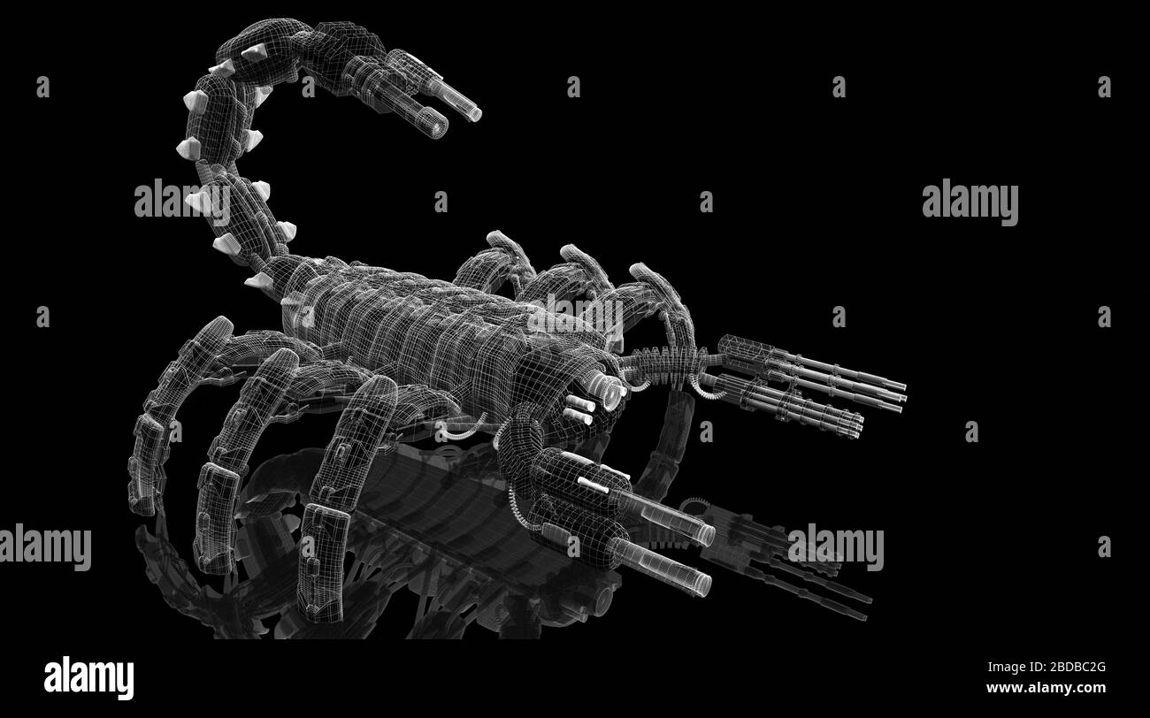 scorpion, concept du modèle de robot Scorpion Banque D'Images