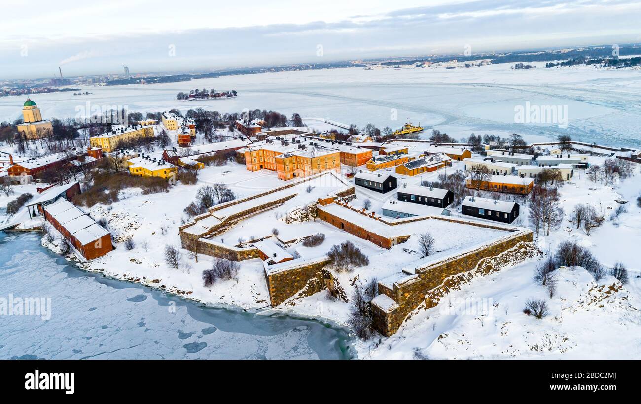 La forteresse de Suomenlinna à Helsinki, Finlande Banque D'Images