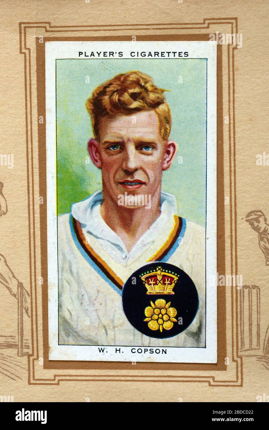 Voiture de cigarette d'un joueur, Cricketers 1938, William Copson Banque D'Images