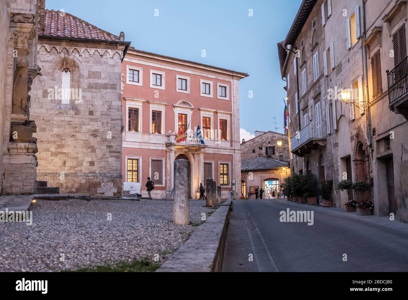 San Quirico d'orcia, Toscane, Italie Banque D'Images