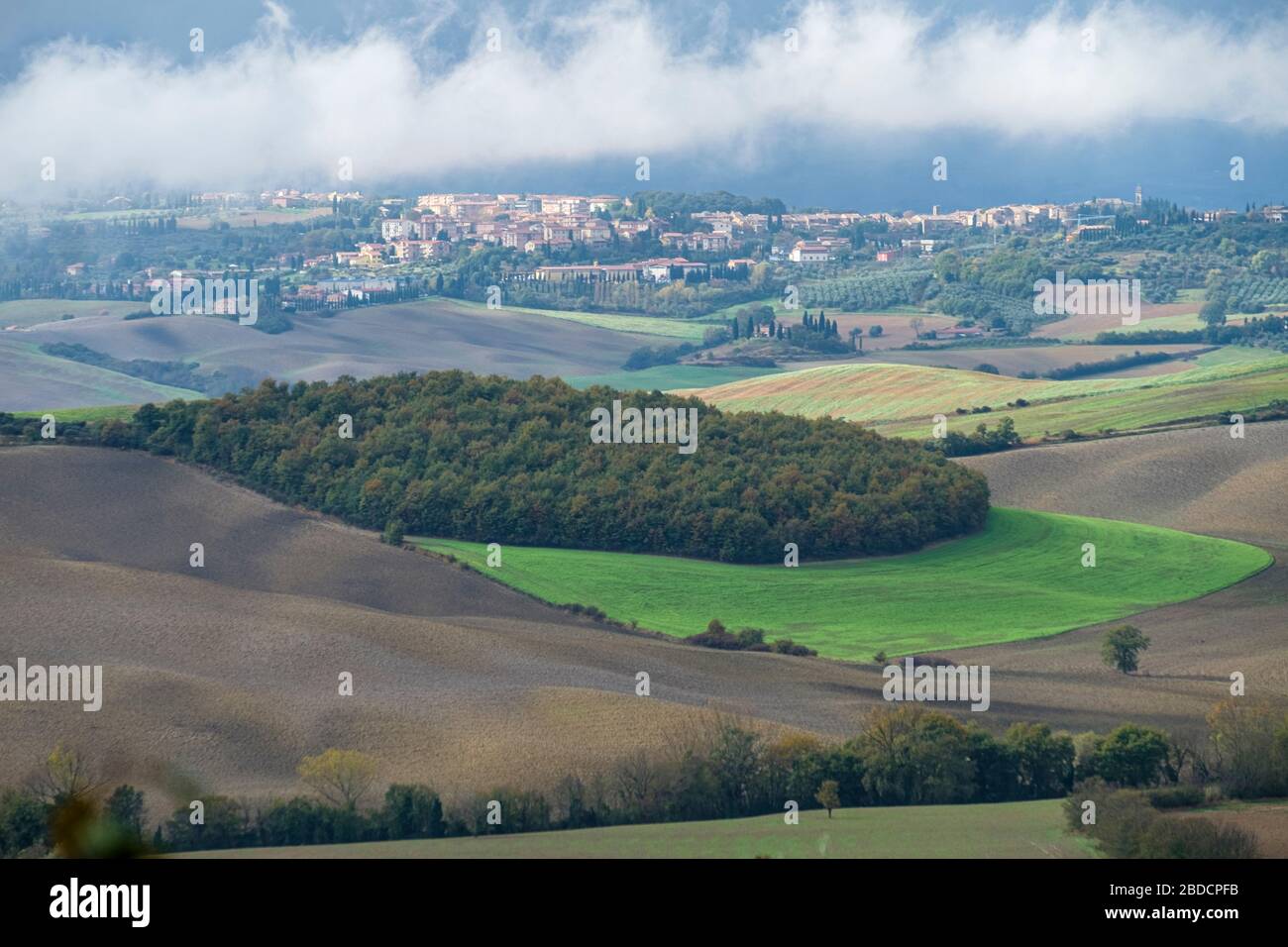 Montalcino, Toscane, Italie Banque D'Images