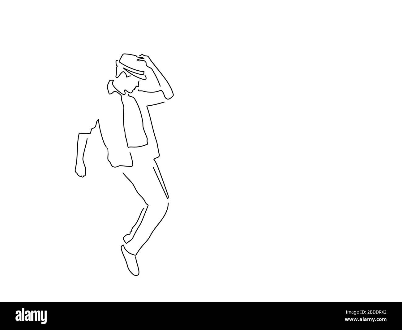 Dessin de ligne isolé de la musique, illustration vectorielle. Illustration de Vecteur