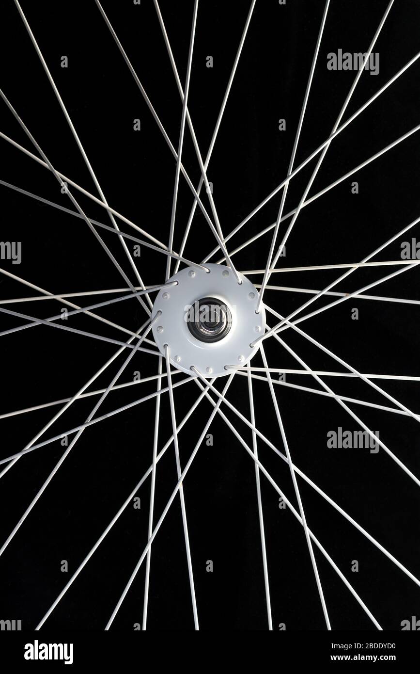Fermer jusqu'à la roue d'un vélo Banque D'Images