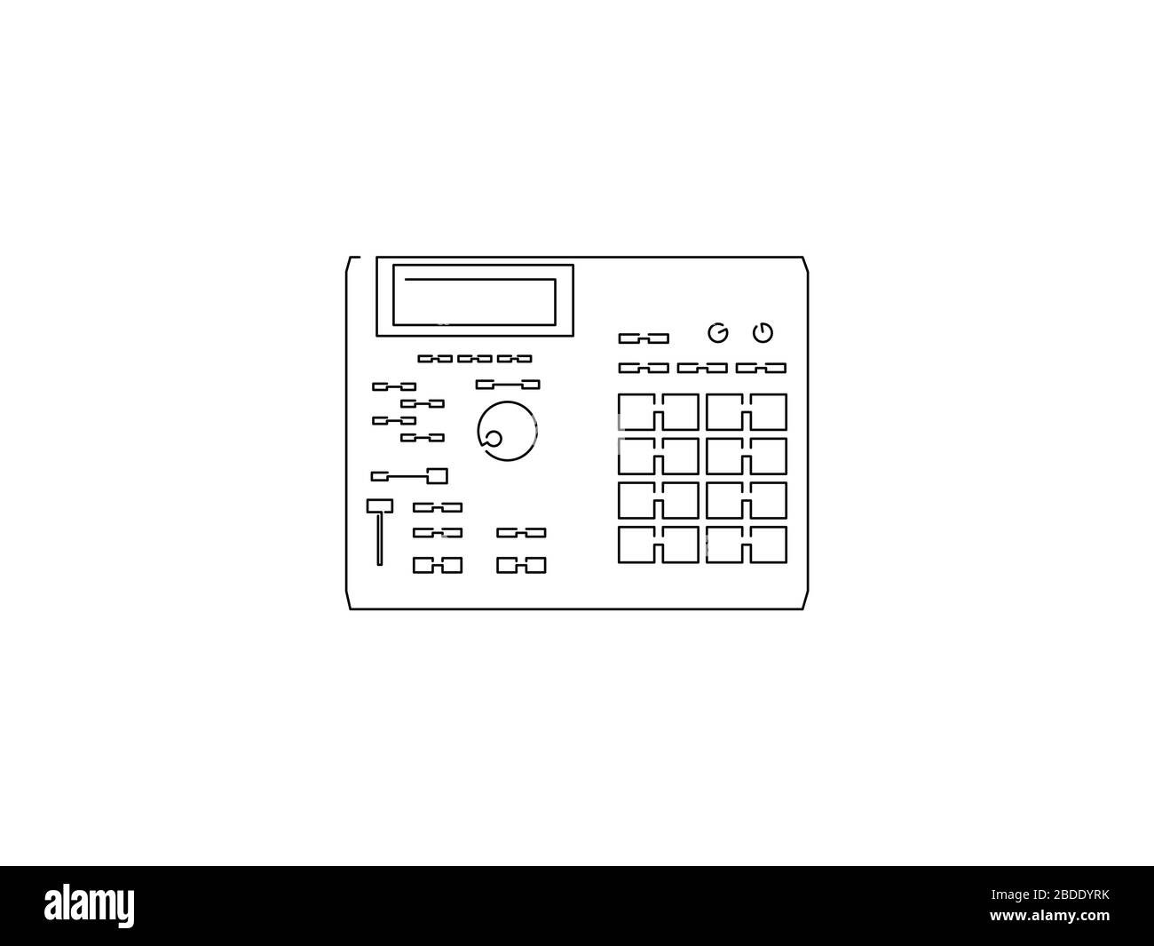 Dessin de ligne isolé de la musique, illustration vectorielle. Illustration de Vecteur