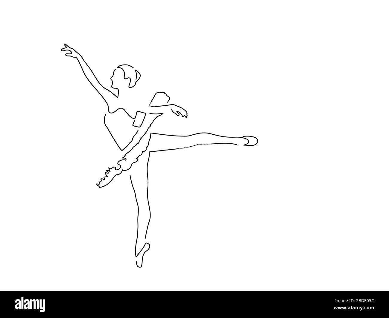 Dessin de ligne isolé de la musique, illustration vectorielle. Illustration de Vecteur