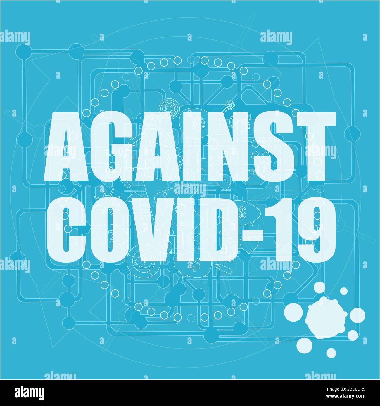 Contre Covid-19 Coronavirus. Concept médical pandémique. Signe attention coronavirus. Arrêter le virus corona maintenant Banque D'Images