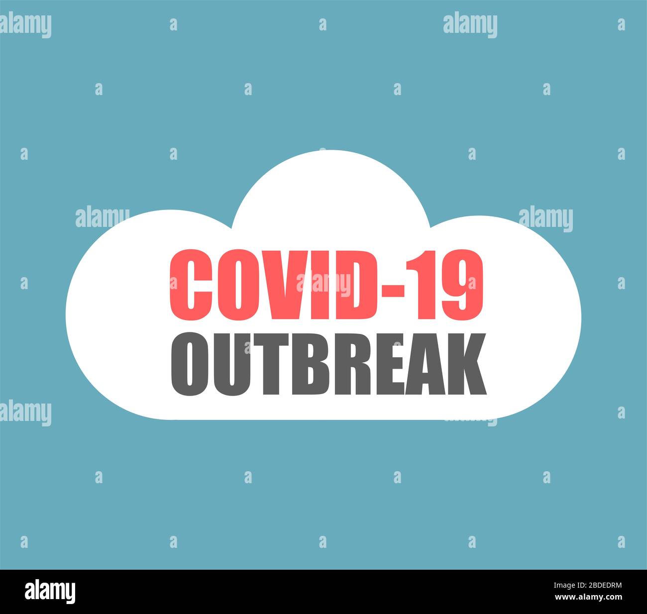 Coronavirus COVID-19. Sticker Covid-19 éclosion. Concept médical pandémique. Signe attention coronavirus. Arrêter le virus corona Banque D'Images