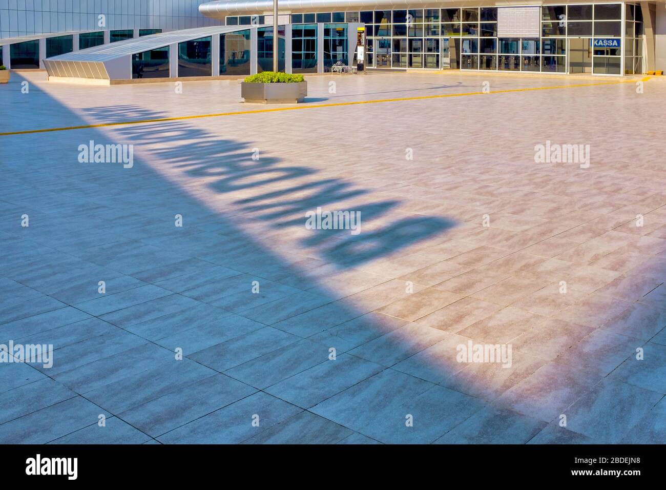 Intérieur de la gare centrale de Bakou, Bakou, Azerbaïdjan Banque D'Images