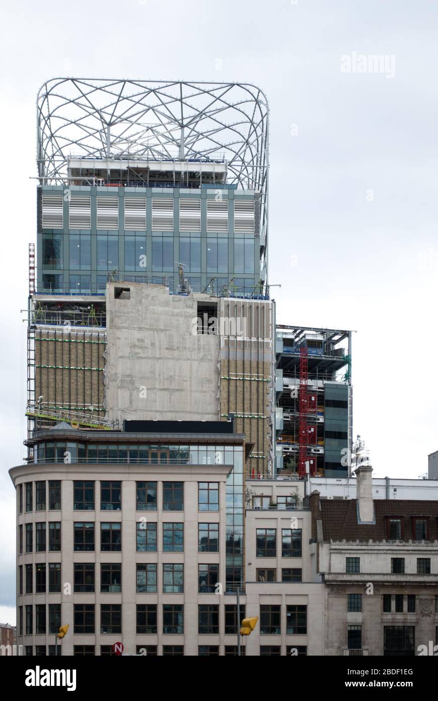 Structure en construction City of London, London EC1 Banque D'Images