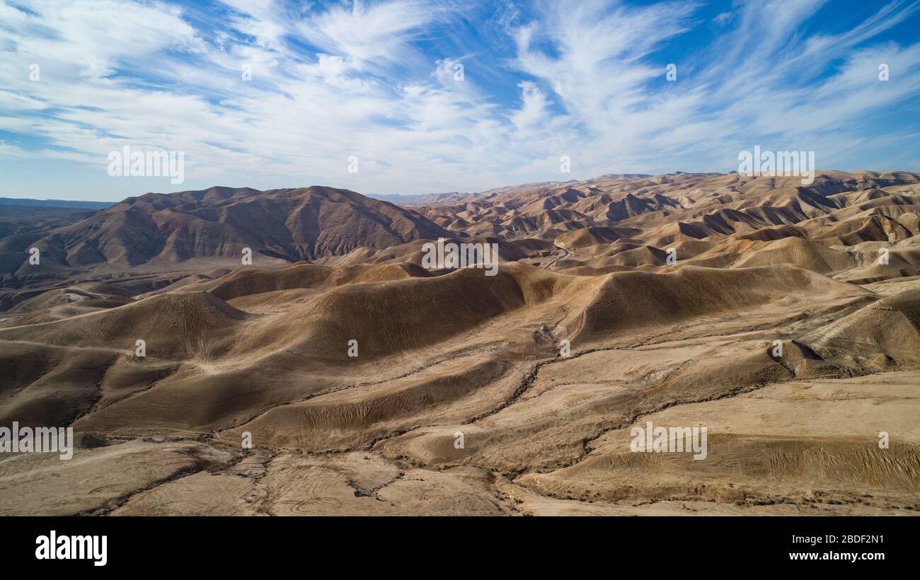 Collines dans le désert judaïsme - Israël Banque D'Images