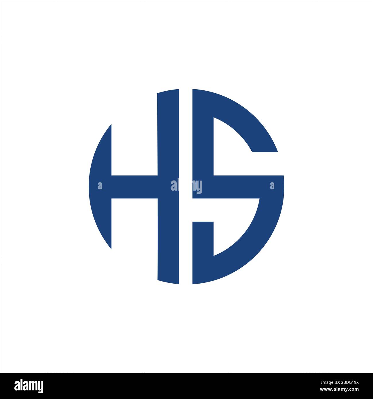 Première lettre logo hs ou modèle de dessin vectoriel de logo sh Illustration de Vecteur