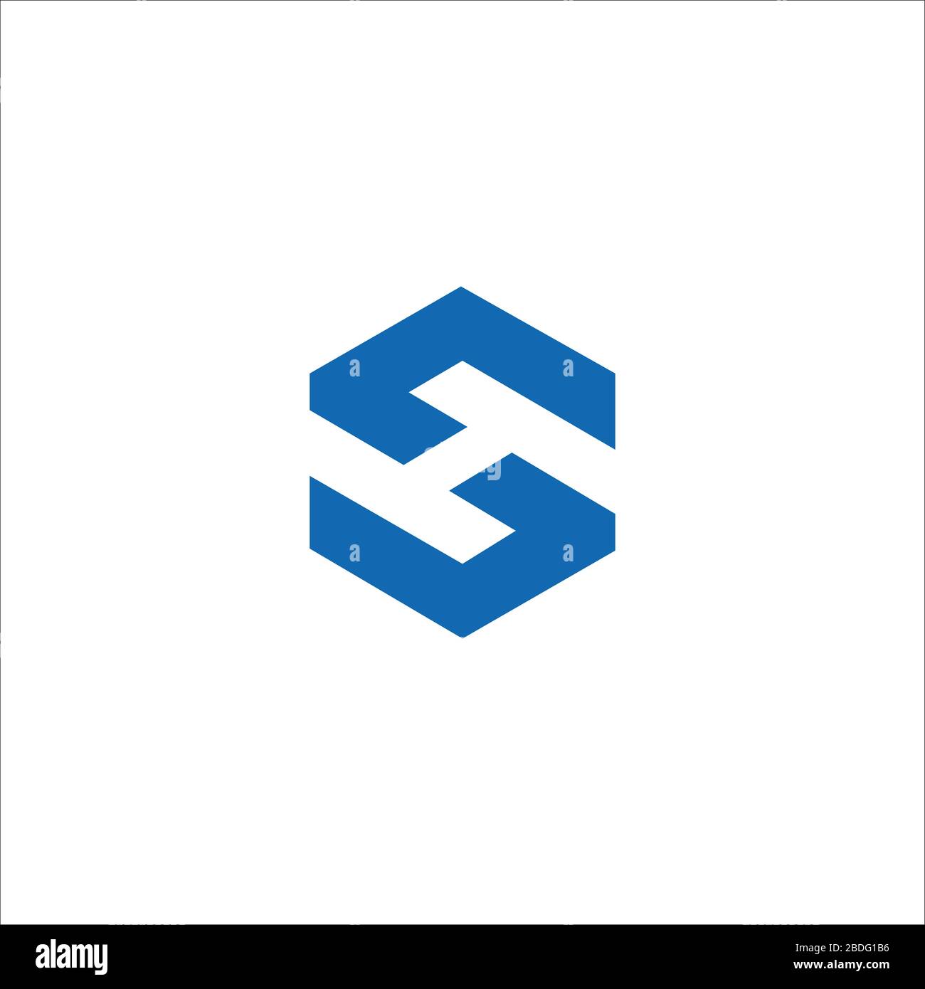 Première lettre logo hs ou modèle de dessin vectoriel de logo sh Illustration de Vecteur
