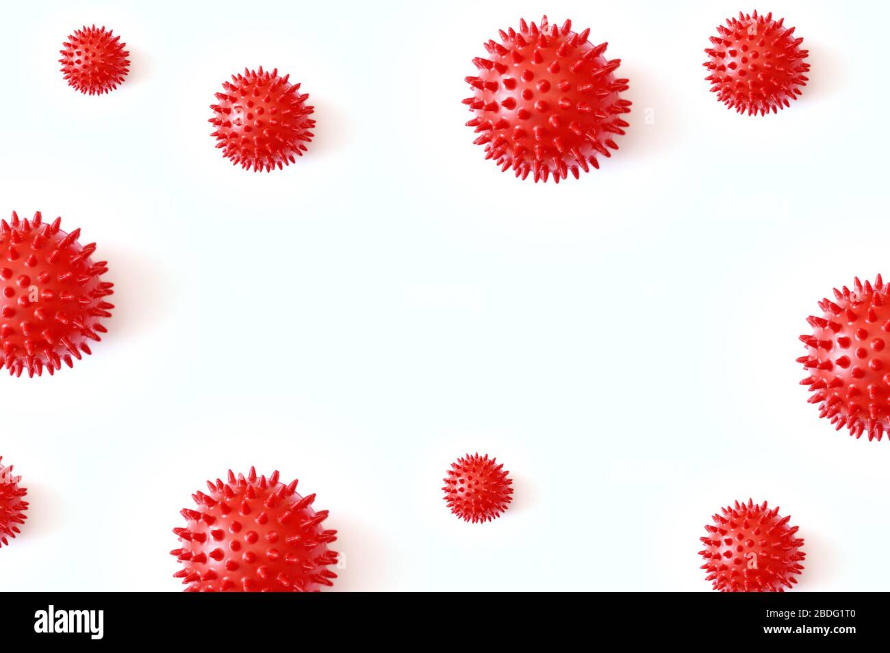 Modèle abstrait de souche virale du coronavirus de syndrome respiratoire et du covid-19 de Novel coronavirus avec place pour le texte. Pandémie de virus Banque D'Images