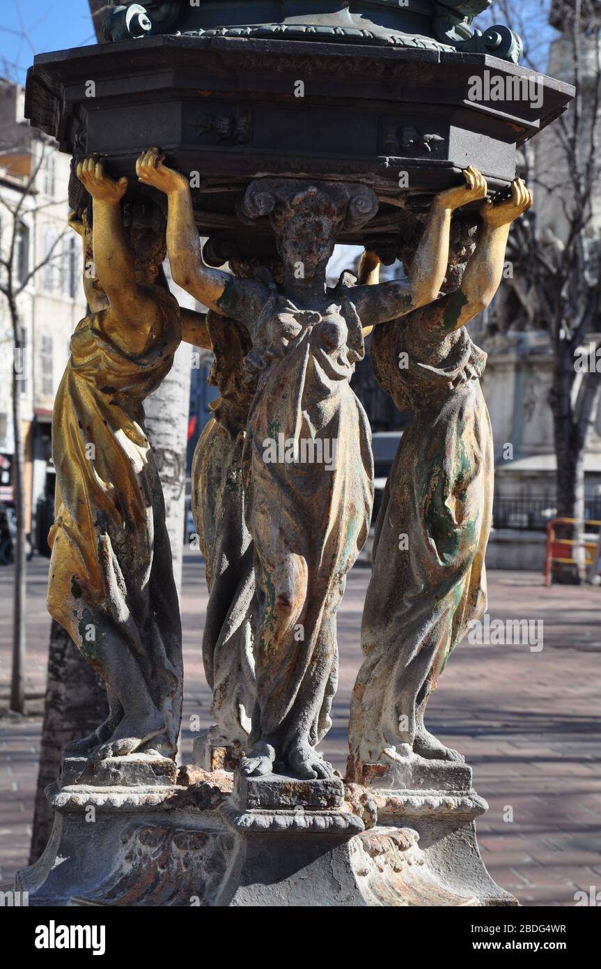 Fontaine Wallace à Marseille F 13 Banque D'Images