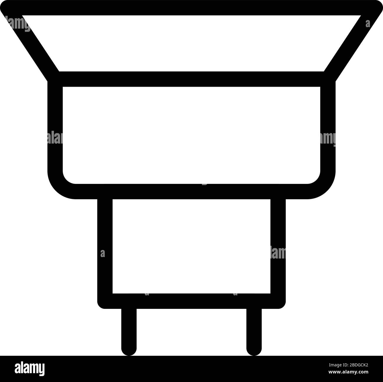 Icône de gouttière d'entretien, style de contour Illustration de Vecteur