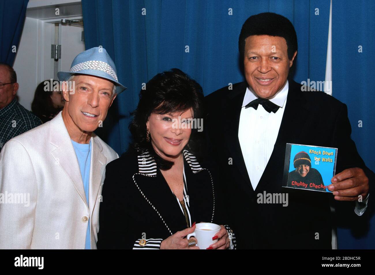 Jerry Blavat, Connie Francis et Chubby Checker photographiés lors du 50ème anniversaire du stand American Bandstand tenu dans le Enterprise Center, la maison originale du stand American Bandstand à Philadelphie le 2 août 2007. Crédit: Scott Weiner/MediaPunch Banque D'Images