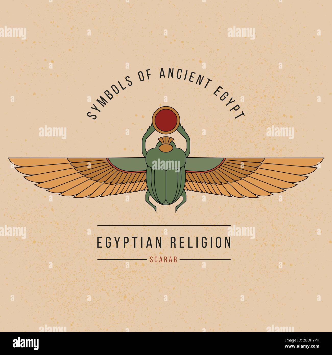 Symbole des anciens Égyptiens. Illustration de Vecteur