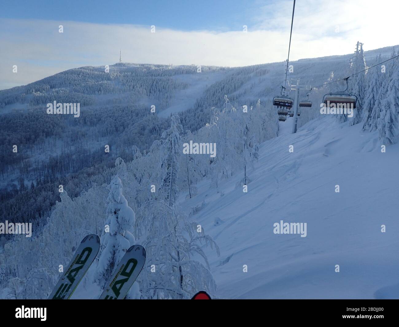 Ski à Szczyrk Banque D'Images