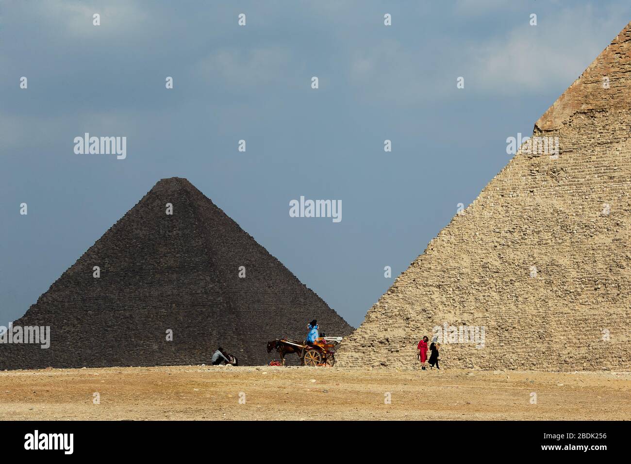 Grandes pyramides de Giza. Le Caire. Egypte Banque D'Images