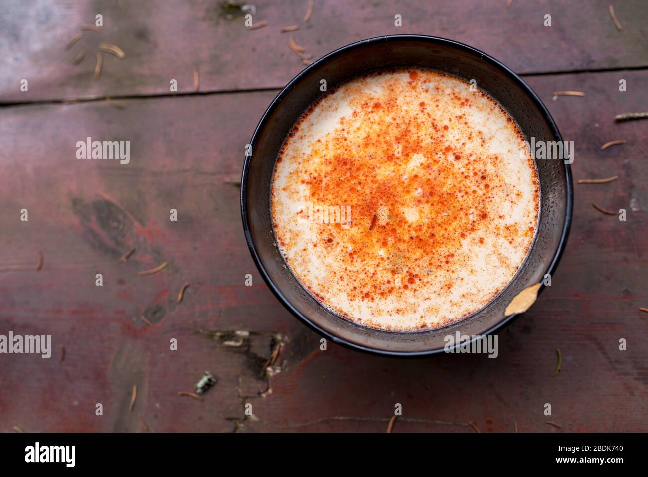 Soupe de haricots en bonne santé - alimentation traditionnelle bulgare Banque D'Images