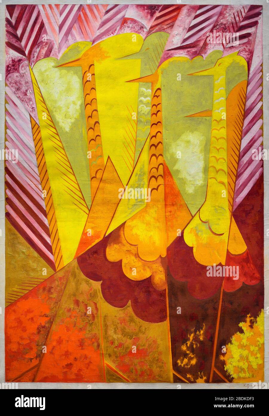 'Le paon' (1912) de Natalia Goncharova (1881–1962). Banque D'Images