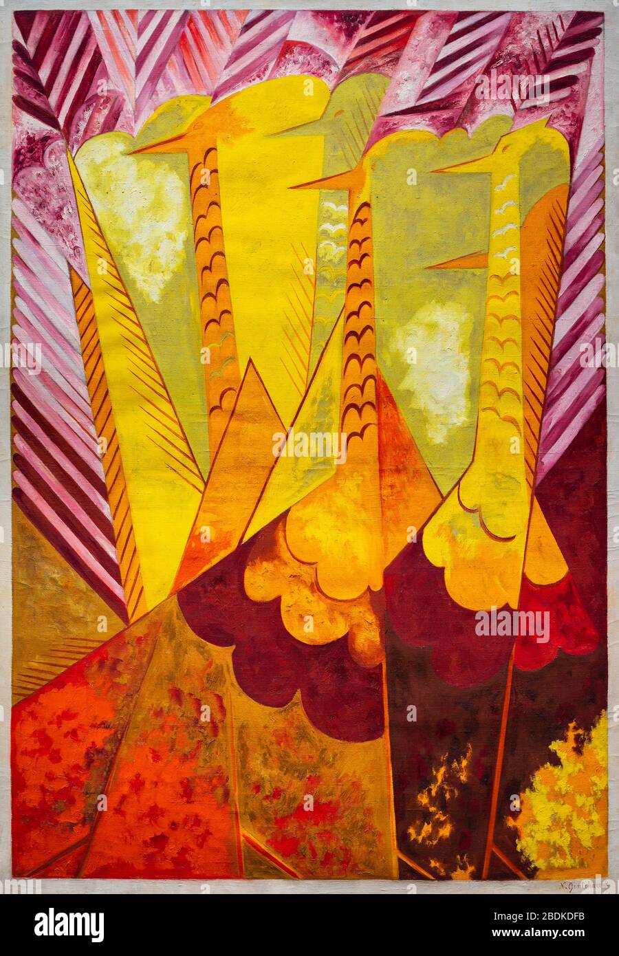 'Le paon' (1912) de Natalia Goncharova (1881–1962). Banque D'Images