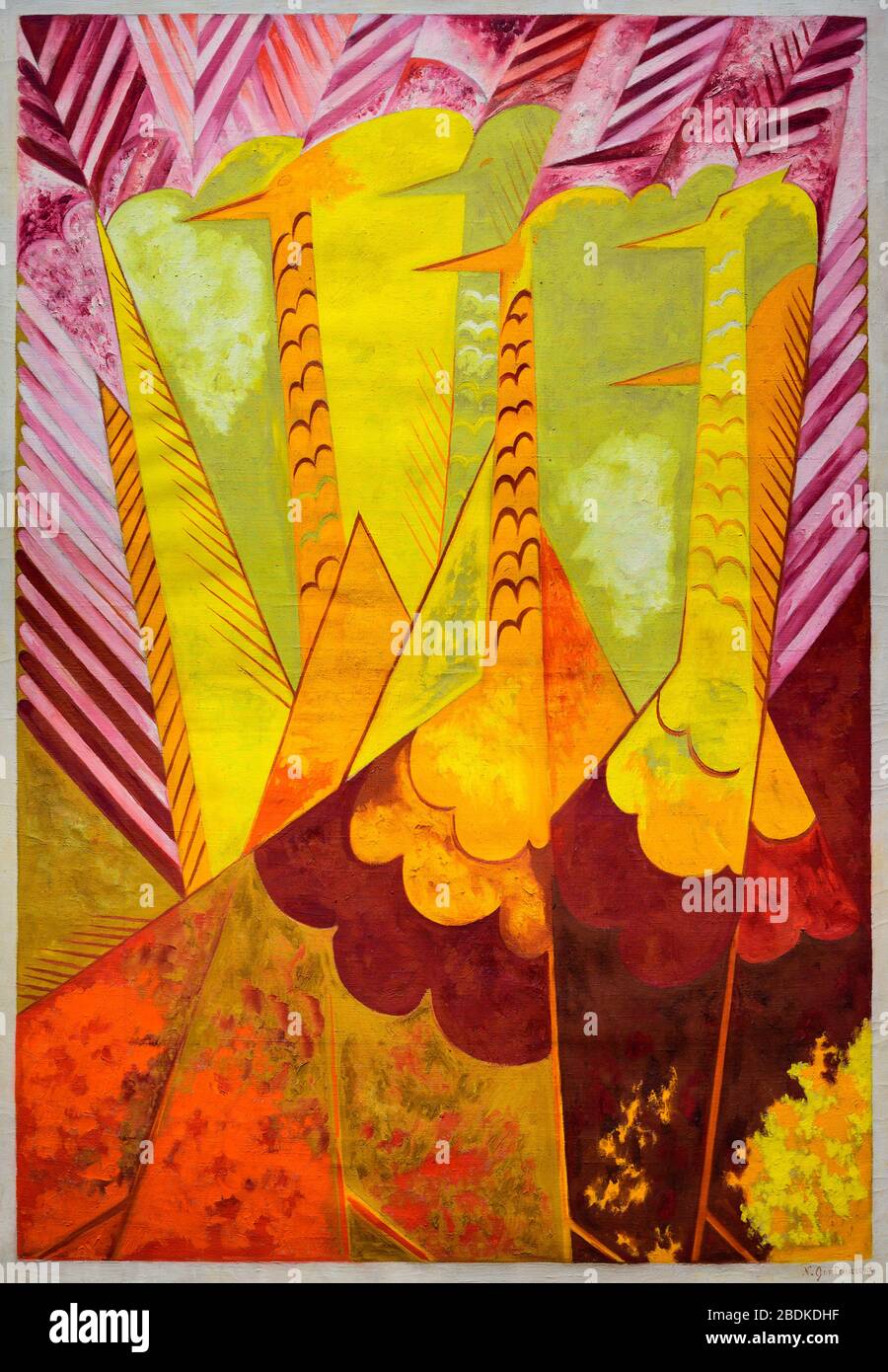 'Le paon' (1912) de Natalia Goncharova (1881–1962). Banque D'Images