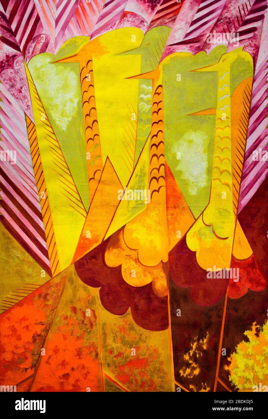 'Le paon' (1912) de Natalia Goncharova (1881–1962). Banque D'Images