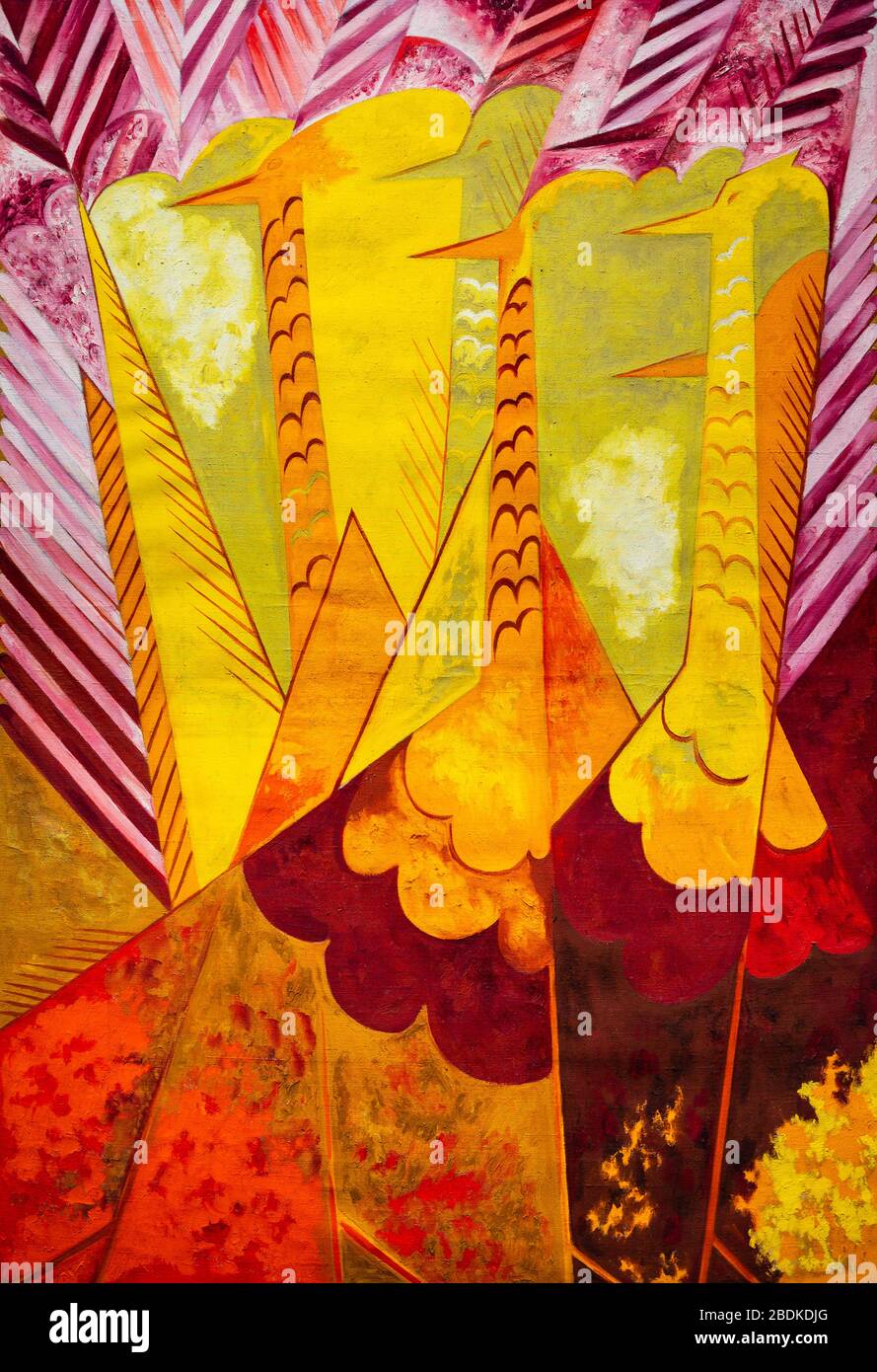 'Le paon' (1912) de Natalia Goncharova (1881–1962). Banque D'Images