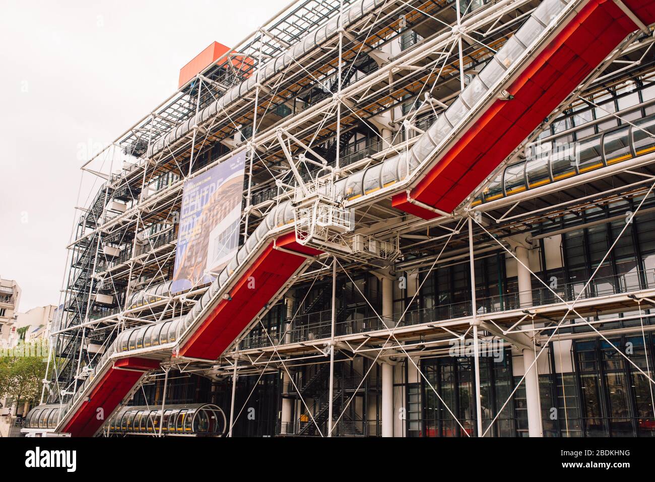 Paris, France Centre Georges Pompidou. Le centre a été construit par GTM et achevé en 1977 le 10 septembre 2012 à Paris. C'est le troisième t le plus visité Banque D'Images