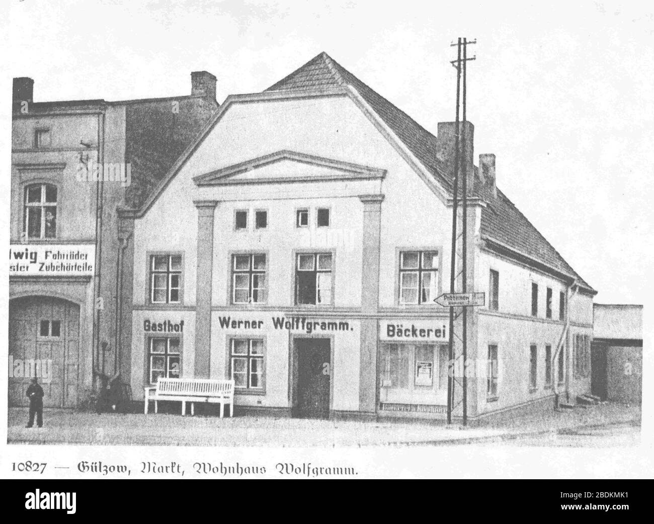 Gülzow - zajaz i piekarnia Werner Wolffgramm lata 30. Banque D'Images