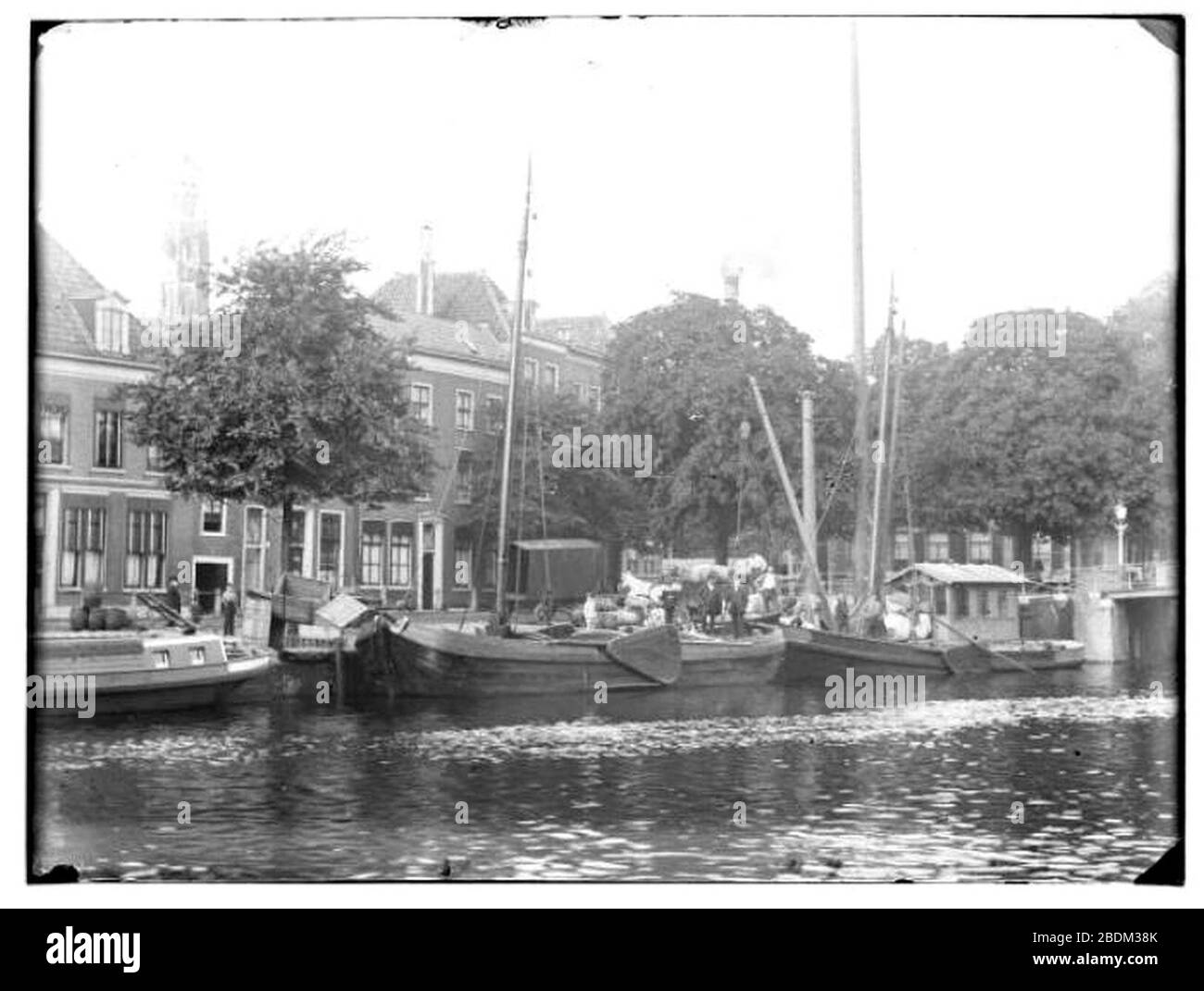 Haarlem Spaarne 1894. Banque D'Images