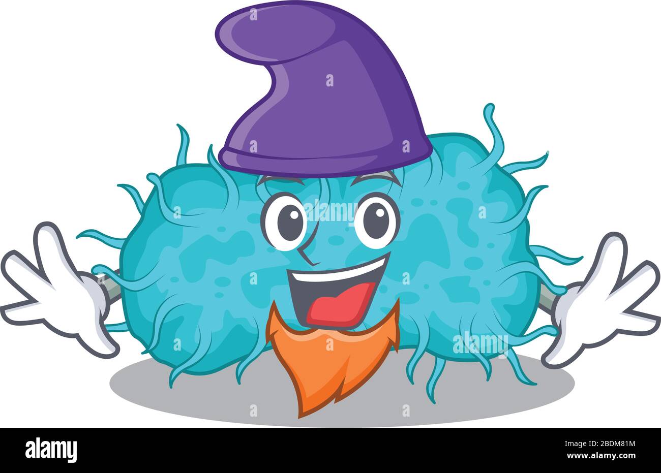 Jolie photo de prokaryote bactérienne dans le motif de dessin animé Elf Illustration de Vecteur