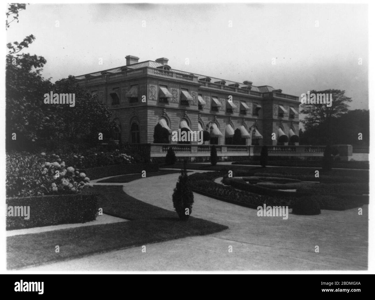 Riz Hamilton Home à Newport, Rhode Island, extérieur, avec vue sur le jardin formel Banque D'Images
